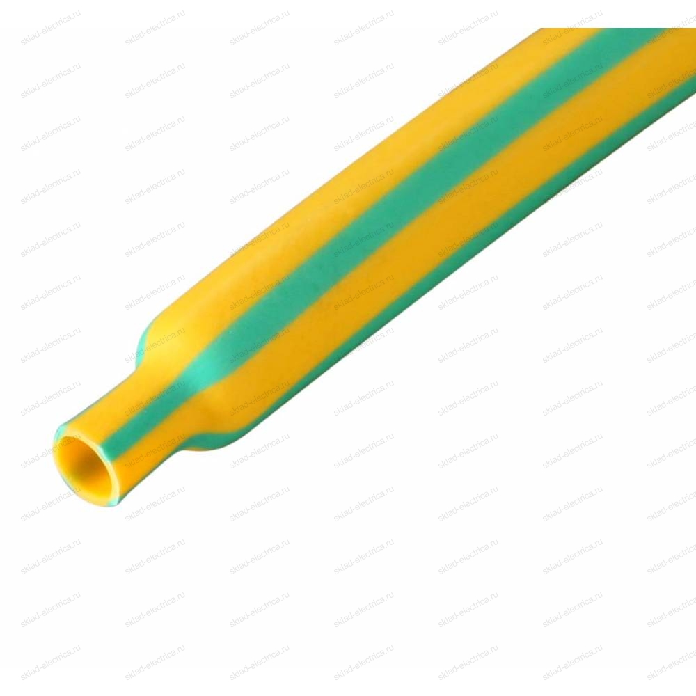 Трубка термоусадочная ТУТ 20,0 / 10,0 мм желто-зеленая (1м) 