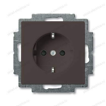 Розетка  з/ш с устройством зарядным USB ABB Basic 55 Шато (черный) 2011-0-6195