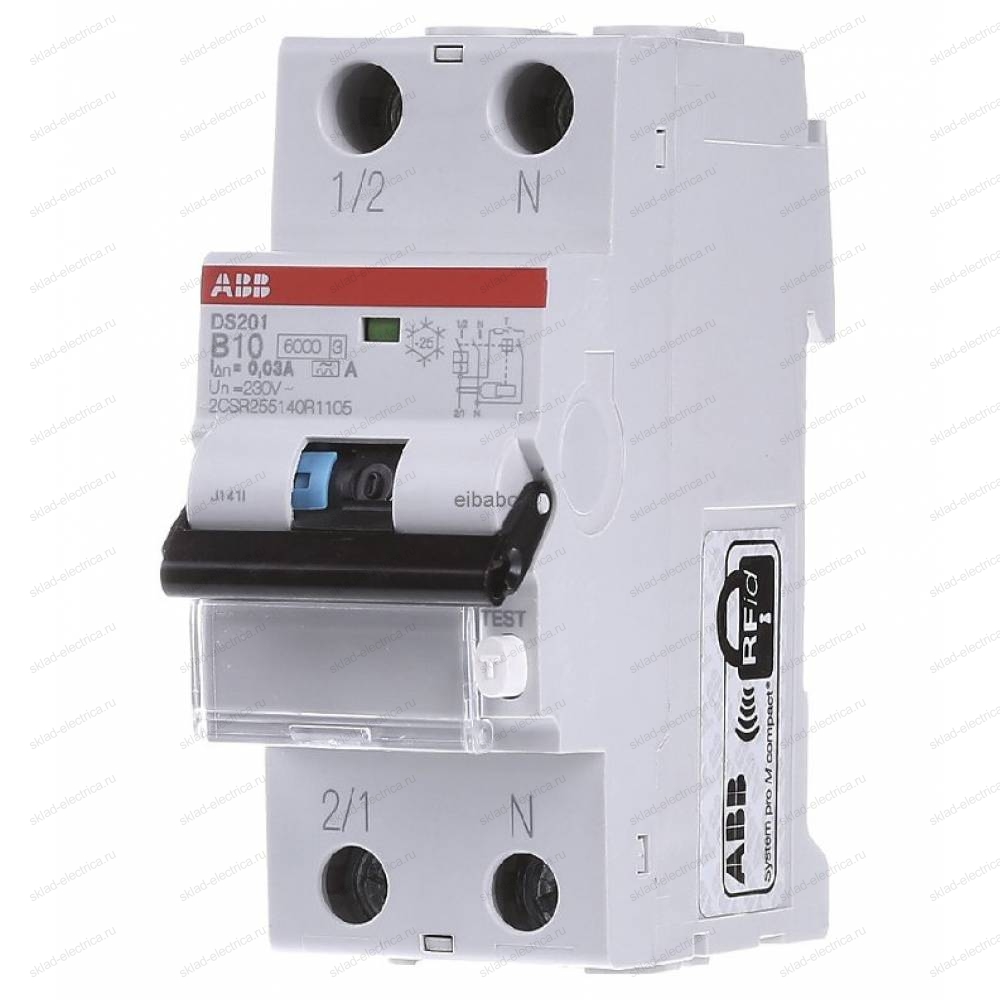 Автоматический выключатель дифференциального тока АВВ (АВДТ) DS201 20А С 30мА АС 6кА