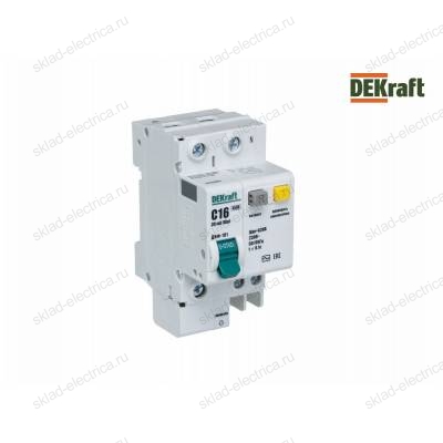 Автоматический выключатель дифференциального тока (АВДТ) 1P+N 16А 30мА тип AC х-ка C ДИФ-101 4,5кА