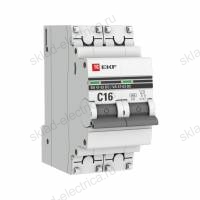 Автоматический выключатель 2P 16А (C) 6кА ВА 47-63 DC EKF PROxima