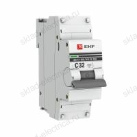 Автоматический выключатель 1P 32А (C) 10kA ВА 47-100 EKF PROxima