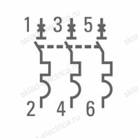 Автоматический выключатель 3P 6А (C) 4,5kA ВА 47-63 EKF PROxima