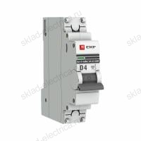 Автоматический выключатель 1P 4А (D) 6кА ВА 47-63M без теплового расцепителя EKF PROxima