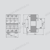 Автоматический трехполюсный выключатель IEK ВА 47-29 C63 4,5 кА (п)