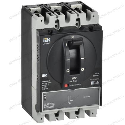 ARMAT Автоматический выключатель в литом корпусе 3P типоразмер A 35кА 80А расцепитель электромагнитный регулируемый IEK