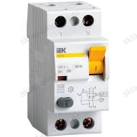 Выключатель дифференциальный двухполюсный (УЗО) IEK ВД1-63 16А AC30 (п)