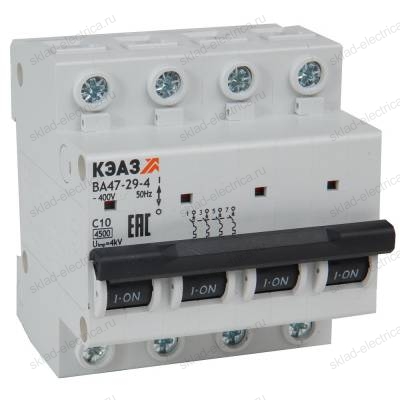 Выключатель автоматический модульный ВА47-29-4B5-УХЛ3 (4,5кА)-КЭАЗ