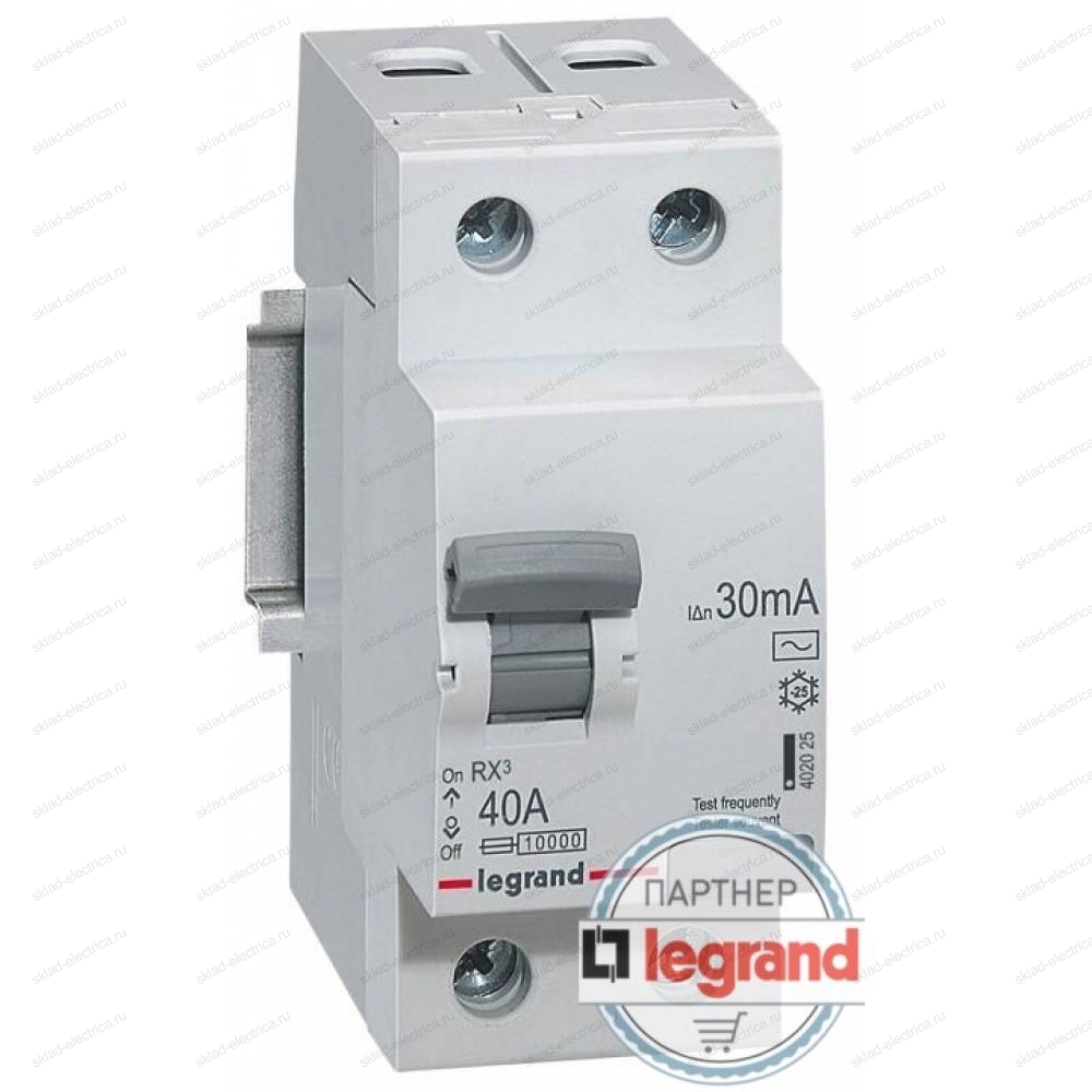 Автоматический выключатель дифференциального тока АВДТ 25А 30мА Legrand 419401