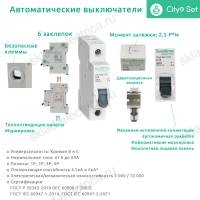 Автоматический выключатель однополюсный B 10А 4.5kA C9F14110 City9 Set