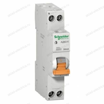 Автоматический выключатель дифференциального тока (АВДТ) 1 модуль 16А 30мА АС Schneider Electric 12522