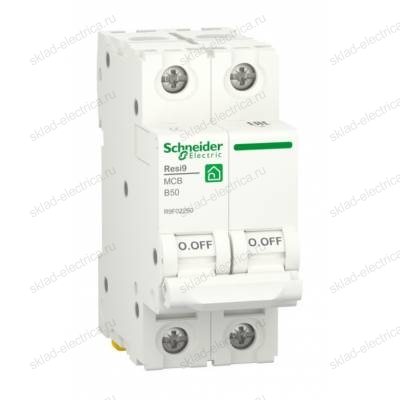 Автоматический выключатель Schneider Electric Resi9 2P 50А (B) 6кА, R9F02250