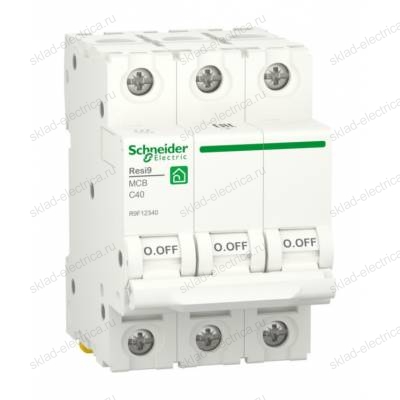 Автоматический выключатель Schneider Electric Resi9 3P 40А (C) 6кА, R9F12340