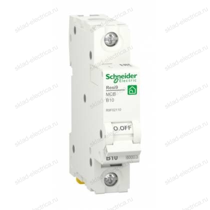 Автоматический выключатель Schneider Electric Resi9 1P 10А (B) 6кА, R9F02110