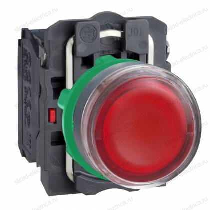 Кнопка Schneider Electric XB5AW34M5 c возвратом, с подсветкой 220-240В 22мм красная