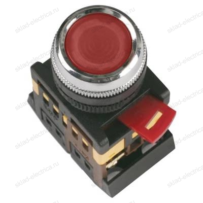 Кнопка ABLF-22 красный d22мм неон/240В 1НО+1HЗ 