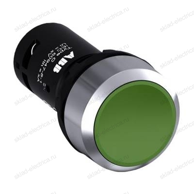 Кнопка ABB CP2-30G-11 зеленая с фиксацией 1НО+1HЗ