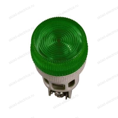 Лампа ENR-22 сигнальная d22мм зеленый неон/240В цилиндр 