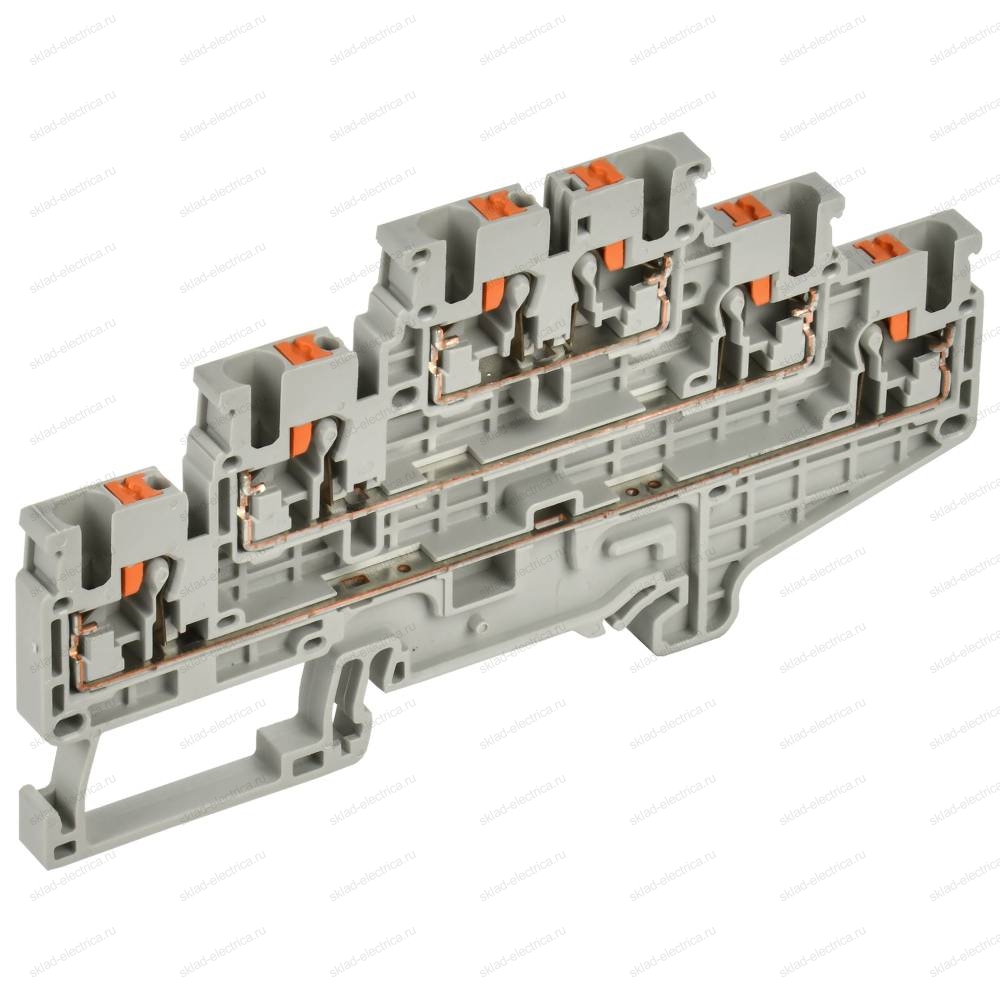 Колодка клеммная CP-ML трехуровневая 2,5мм2 серая IEK