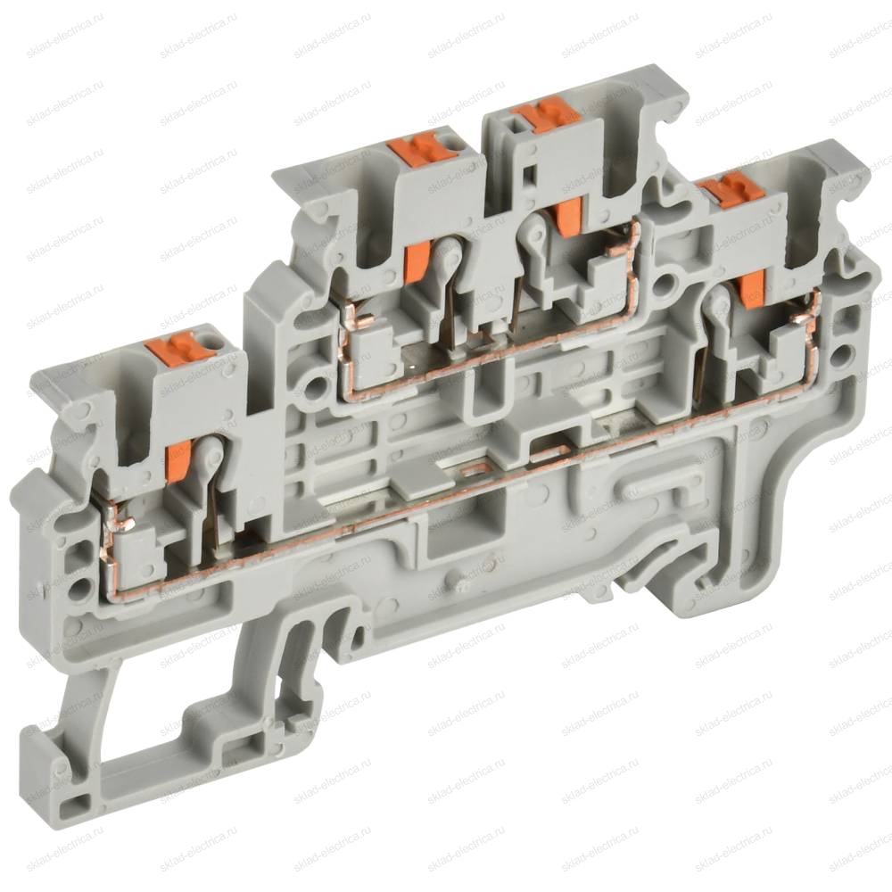 Колодка клеммная CP-ML двухуровневая 2,5мм2 серая IEK