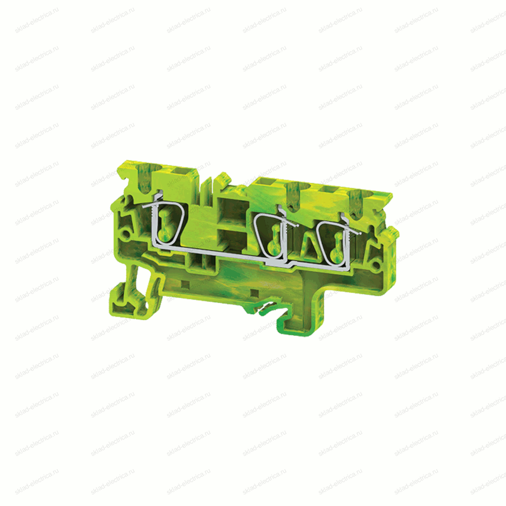 Клемма заземляющая пружинная OptiClip CXG-2,5-TRIPLET-PE-I-(0,2-2,5)-PEN