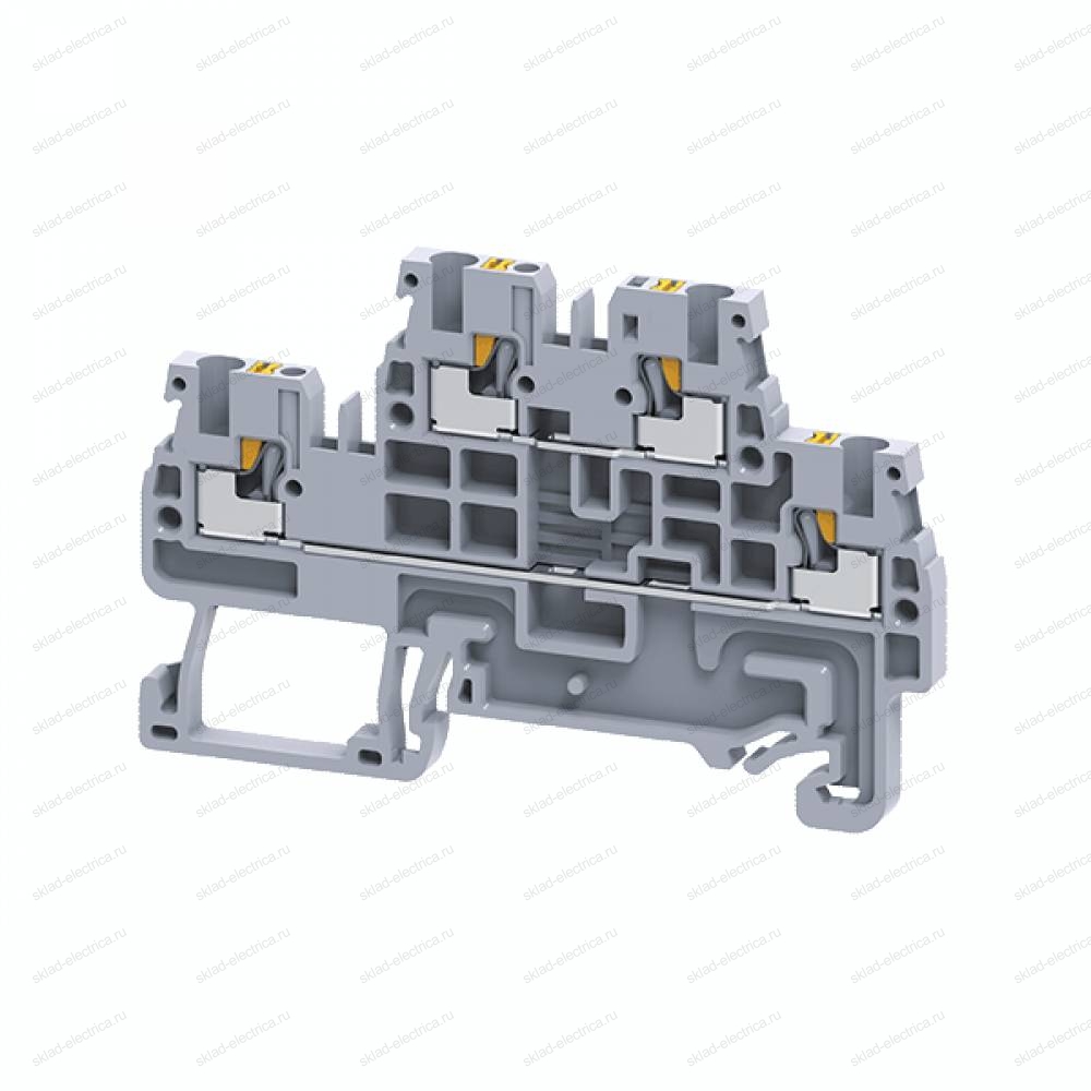 Клемма 2х-ярусная push-in OptiClip CPDL-2,5-2L-I-BU-синий