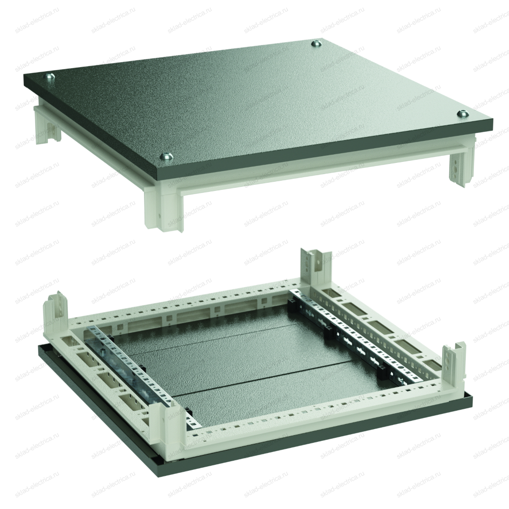 Комплект, крыша и основание для окрашенных шкафов Optibox M, 1200x400 мм