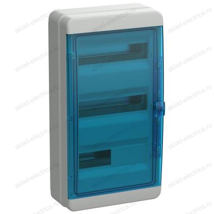TEKFOR Корпус пластиковый КМПн-36 IP65 синяя прозрачная дверь IEK