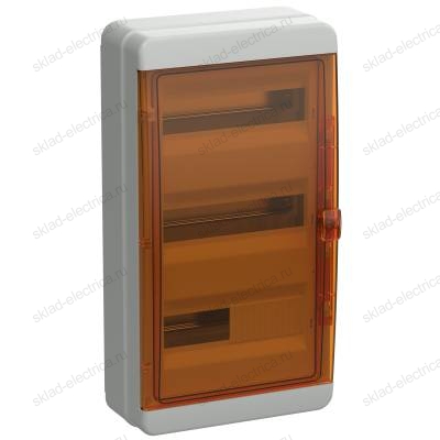 TEKFOR Корпус пластиковый КМПн-36 IP65 оранжевая прозрачная дверь IEK