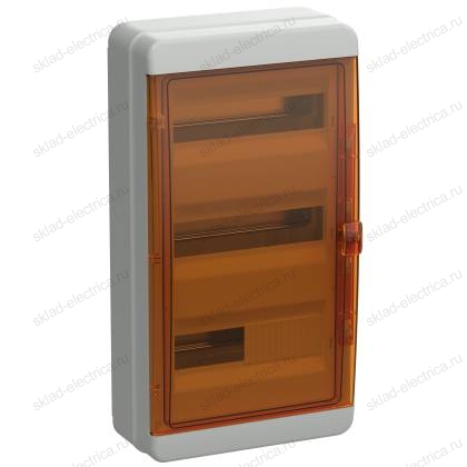 TEKFOR Корпус пластиковый КМПн-36 IP65 оранжевая прозрачная дверь IEK