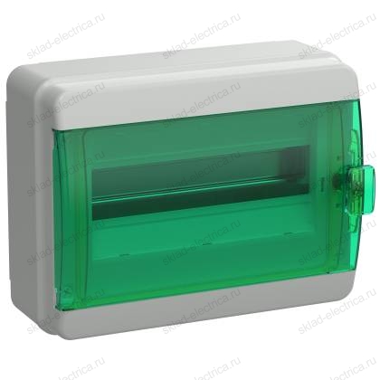 TEKFOR Корпус пластиковый КМПн-12 IP65 зеленая прозрачная дверь IEK