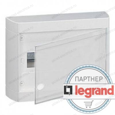 Щит Legrand Nedbox накладной на 12 (+1) модулей (1х12) с шинами N+PE с белой дверью