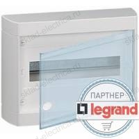 Щит Legrand Nedbox накладной на 12 (+1) модулей (1х12) с шинами N+PE с прозрачной дверью