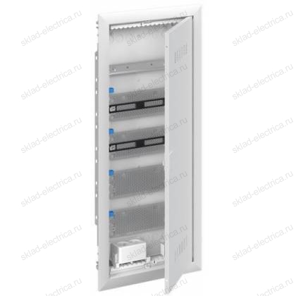 Шкаф мультимедийный встраиваемый с дверью с вентиляционными отверстиями и DIN-рейкой UK650MV (5 рядов)