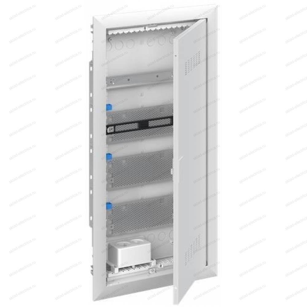 Шкаф мультимедийный встраиваемый с дверью с вентиляционными отверстиями и DIN-рейкой UK640MV (4 ряда)