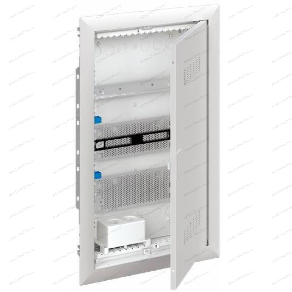Шкаф мультимедийный встраиваемый с дверью с вентиляционными отверстиями и DIN-рейкой UK630MV (3 ряда)
