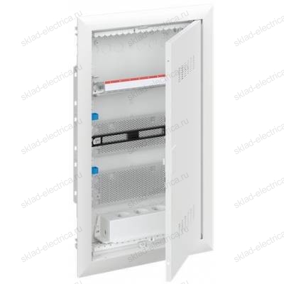 Шкаф мультимедийный встраиваемый с дверью с вентиляционными отверстиями UK636MV (3 ряда)