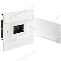 Пластиковый щиток 6 модулей Legrand Practiboх S встраиваемый (в полые стены, гипсокартон), белая дверца 1х6м. 134566
