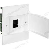 Пластиковый щиток 4 модуля Legrand Practiboх S встраиваемый (в полые стены, гипсокартон), белая дверца 1х4м. 134564