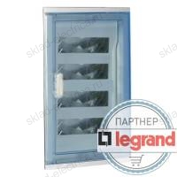 Щит Legrand Nedbox в нишу на 48 (+8) модулей (4х12) с шинами N+PE с прозрачной дверью
