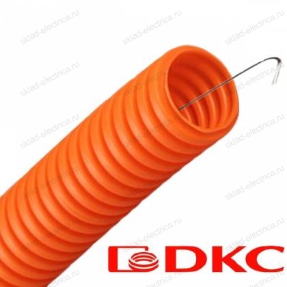 Труба гофрированная ПНД с протяжкой оранжевая 25 мм DKC 71925