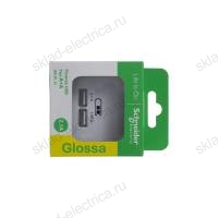Розетка USB белый Glossa Schneider Electric GSL000132