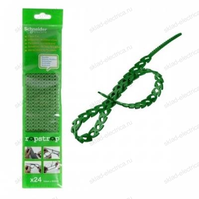 Многоразовая кабельная стяжка Schneider Electric RAPSTRAP 10х300мм зеленая (упак.24шт)