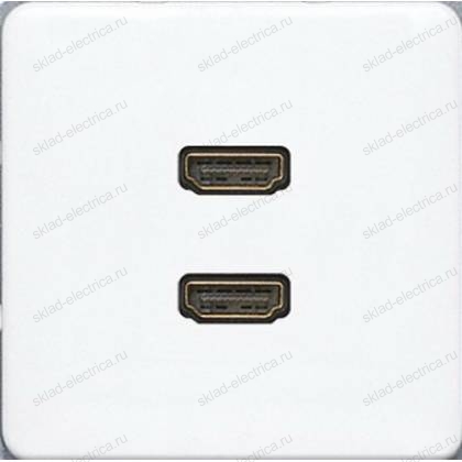 Розетка HDMI два гнезда Jung CD500 MACD1133WW цвет белый