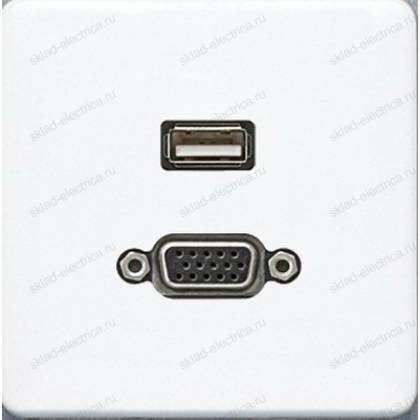 Розетка USB - VGA Jung CD500 MACD1183WW цвет белый