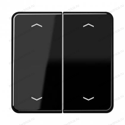 JUNG Клавиша для KNX кнопки, 2 группы с символами "стрелки" дюропласт черный
