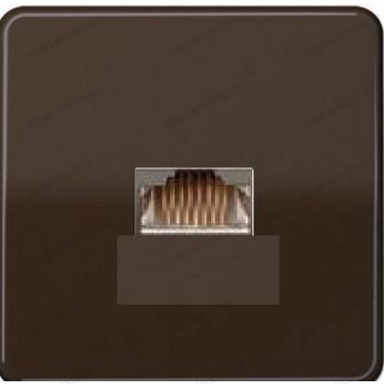 Розетка компьютерная Jung CD500 EPUAE8UPOK6+CD569-1UABR цвет коричневый