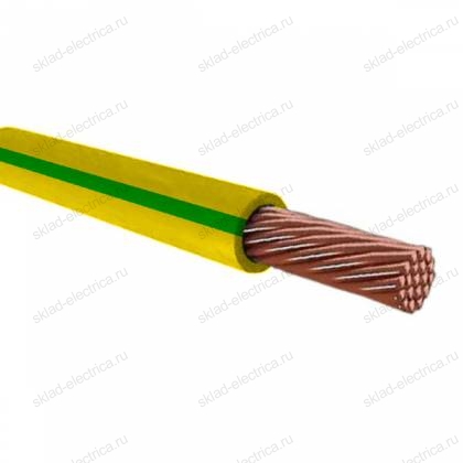 Провод силовой ПВ3 (ПуГВ) 1х25 желто-зеленый многопроволочный (гибкий)
