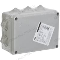 Коробка распаячная КМ41241 для открытой проводки 150х110х70мм IP44 10 гермовводов серая IEK