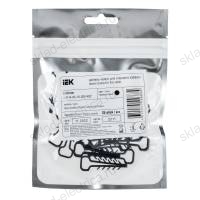 Дюбель-хомут 5х10мм для плоского кабеля нейлон черный (25шт/упак) IEK